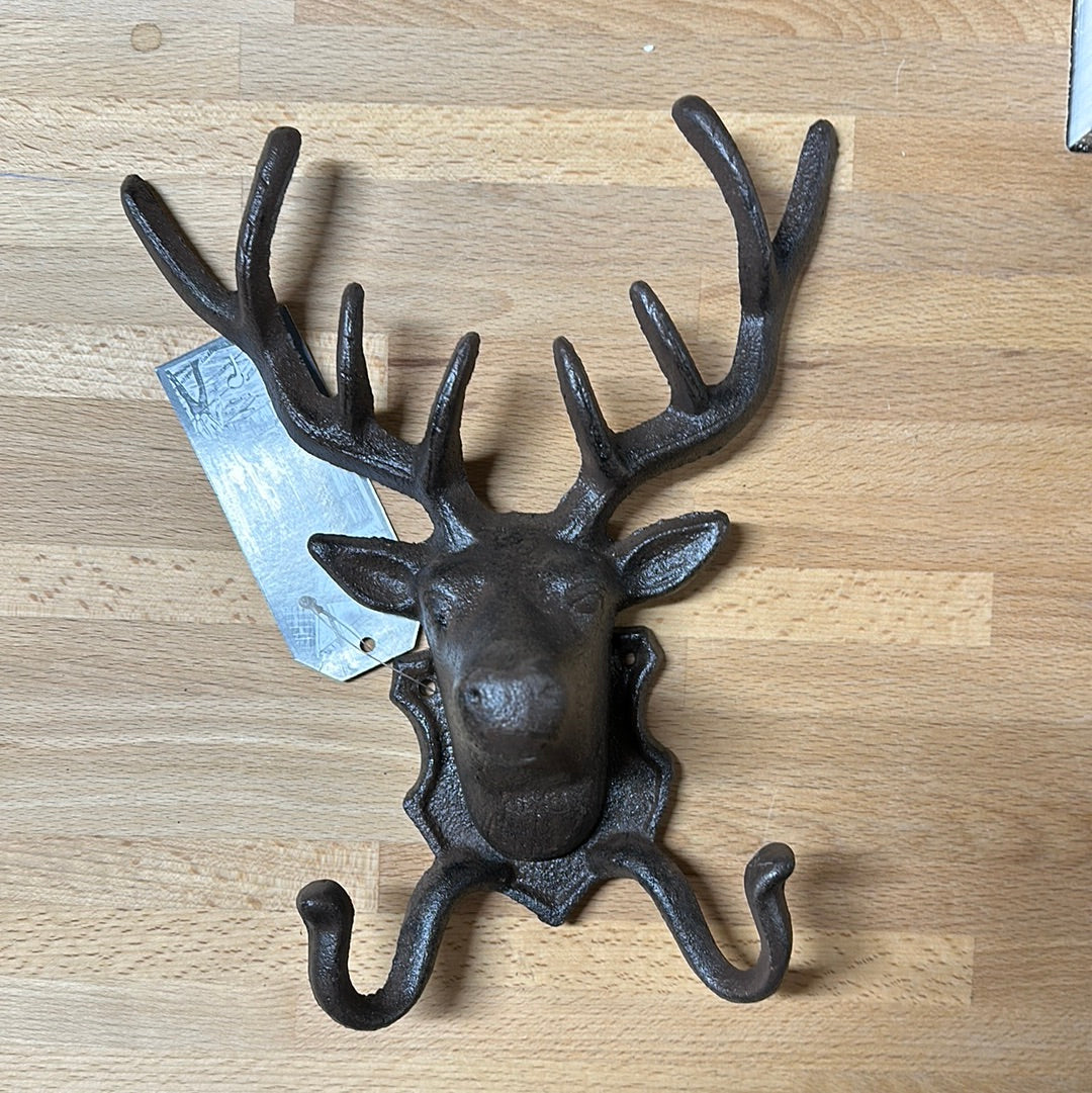 Knagg Hjort, Støpejern - 28cm