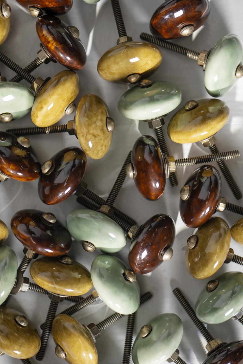 Knott, Brun Keramikk - 3,5cm