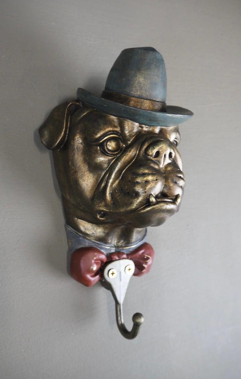 dekorativ knagg hund