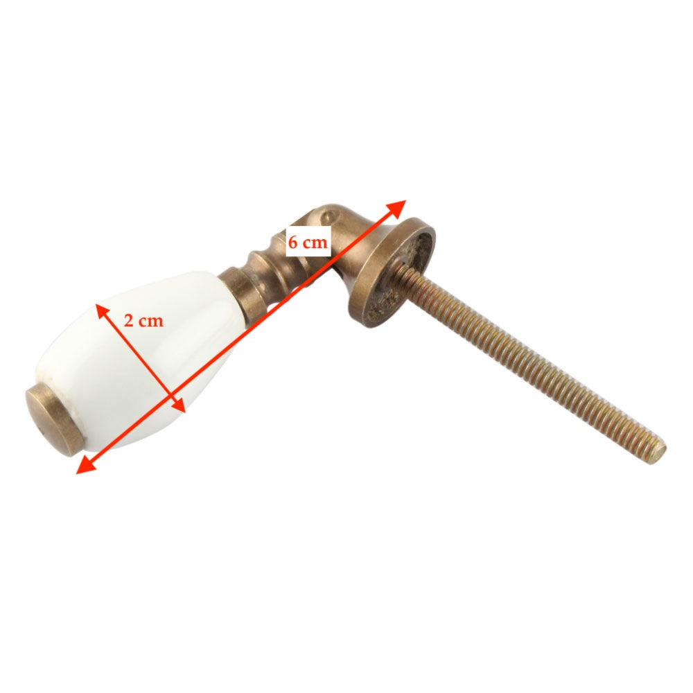 Klepp / Dråpe Håndtak, Krem - 6cm