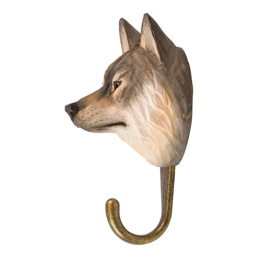knagg ulv wildlife garden WG4505 Hook Grey Wolf