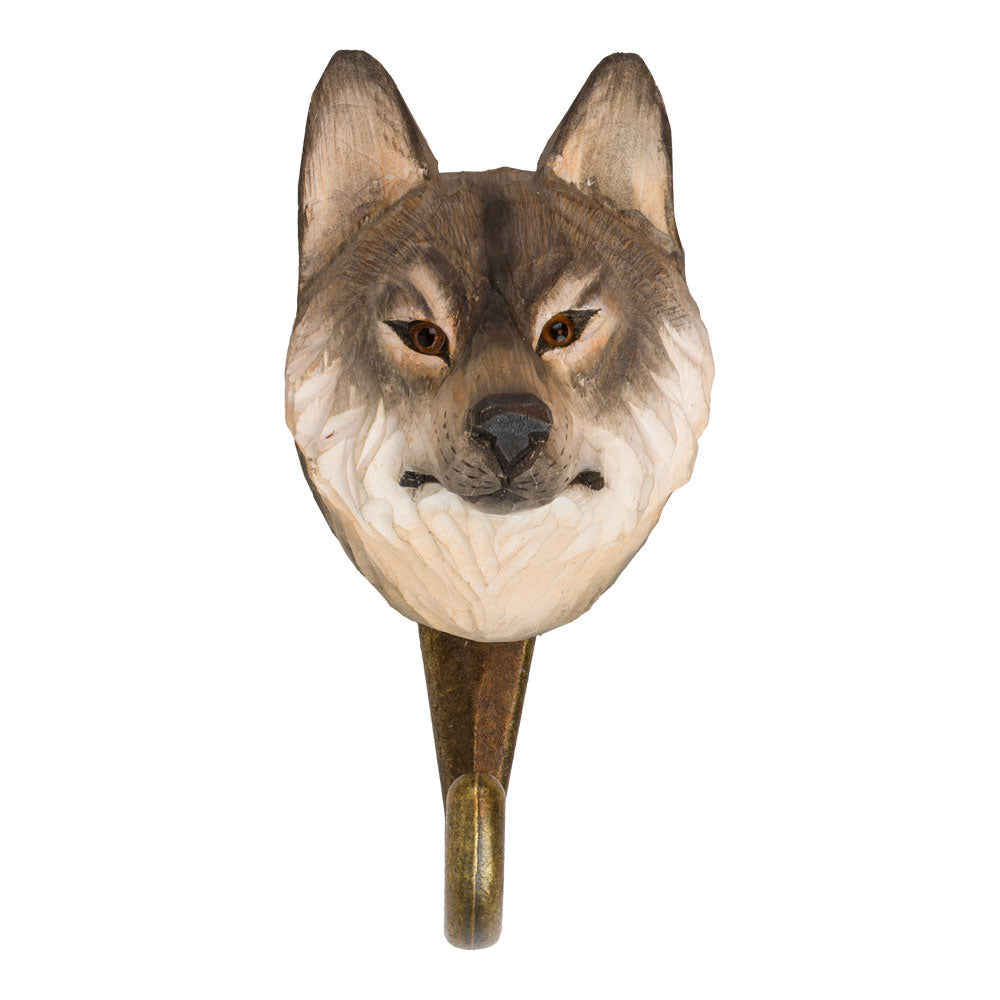 knagg ulv wildlife garden WG4505 Hook Grey Wolf