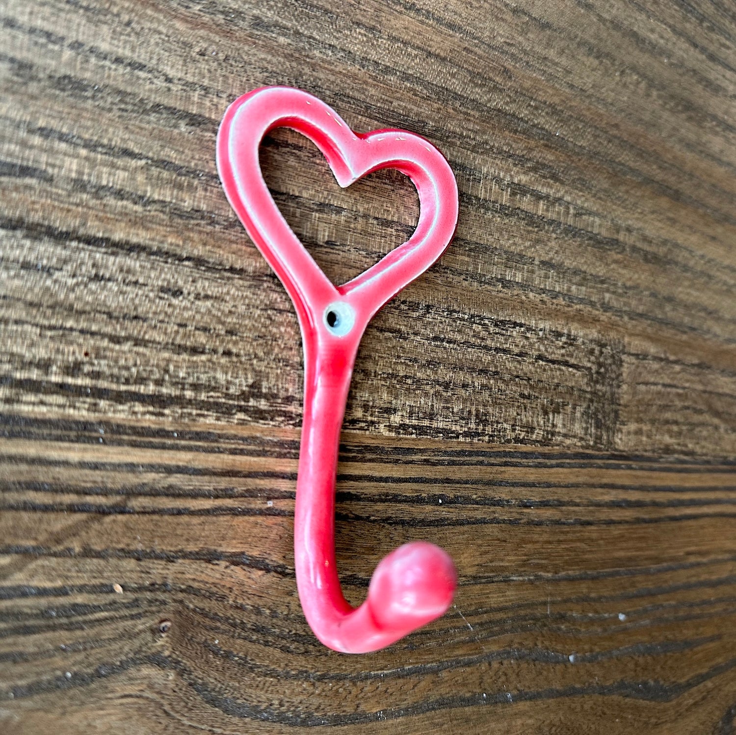 Knagg Emaljelakk, Hjerte - 11cm