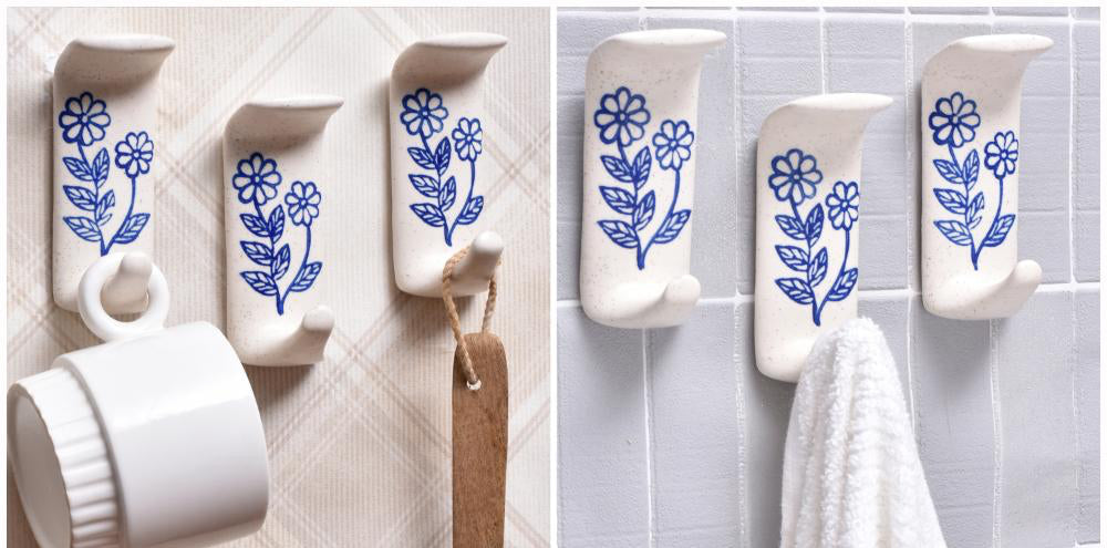 selvklebende knagg av keramikk - koselig og gammeldags design
