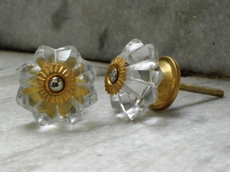 glassknott knott glass klart gull nettbutikk billig