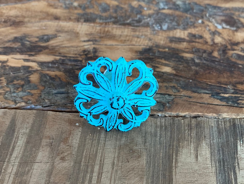 Knott Metall, Turkis - 4cm