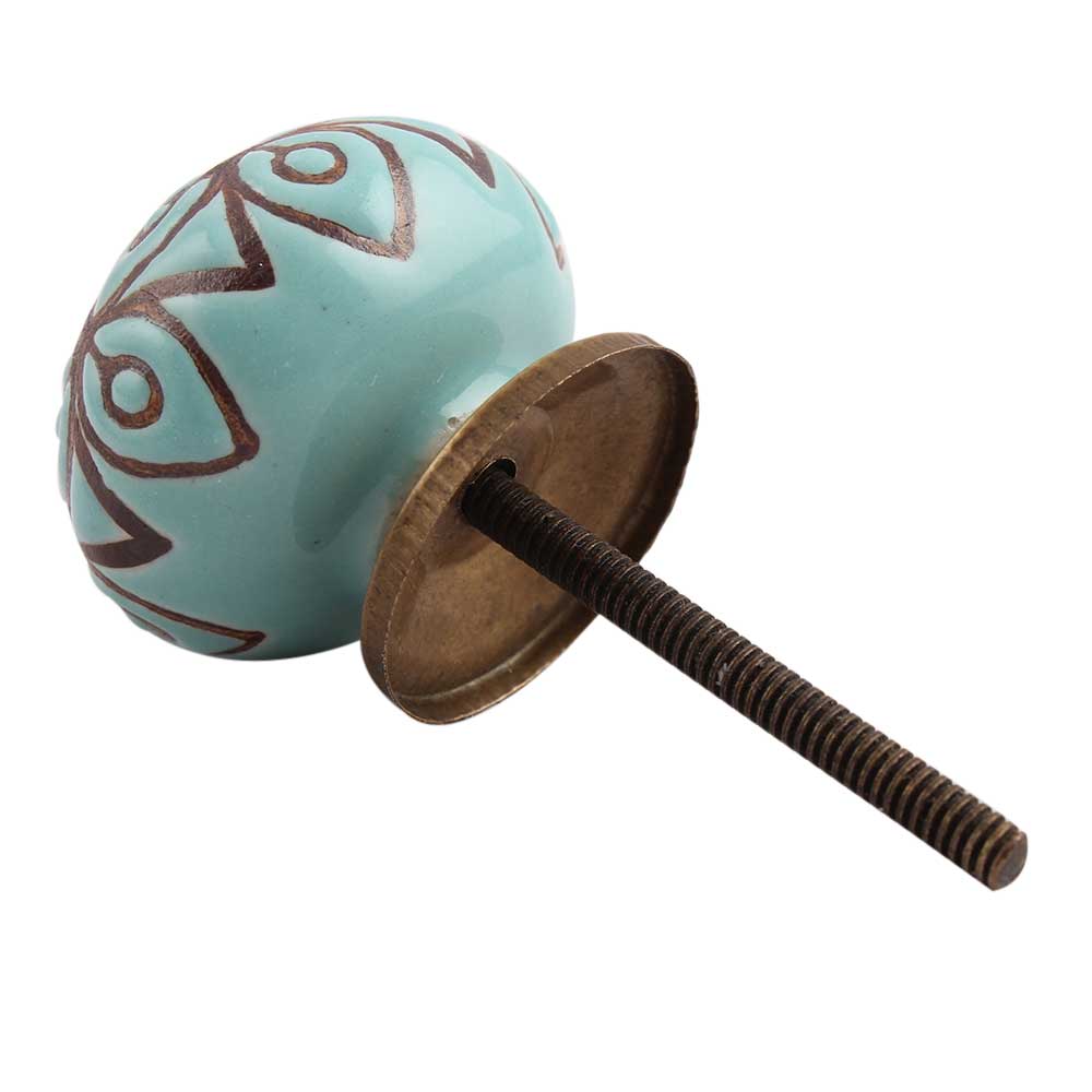 Knott Keramikk, Grønn/Brun - 3,8cm