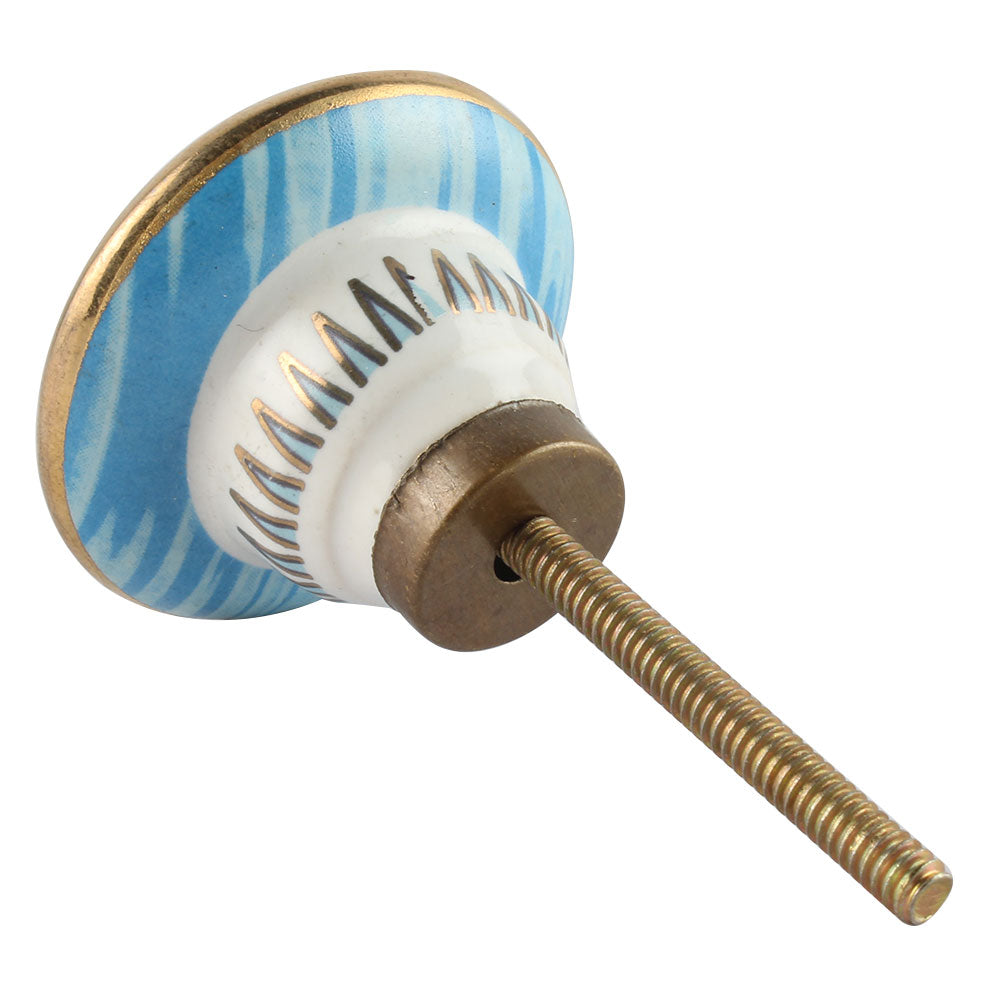 Knott, Mønstret Turkis - 4,4cm