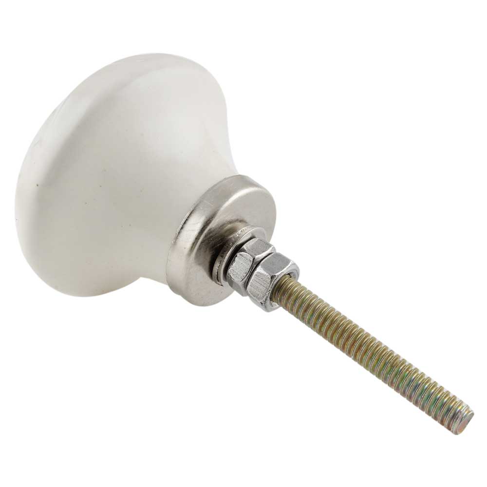 Knott, Hvit Keramikk - 3,8cm