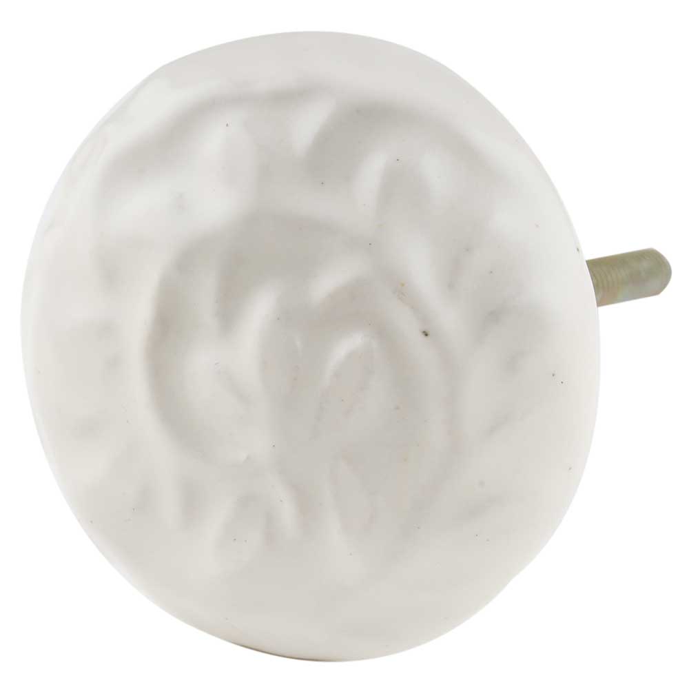 Knott, Hvit Keramikk - 3,8cm