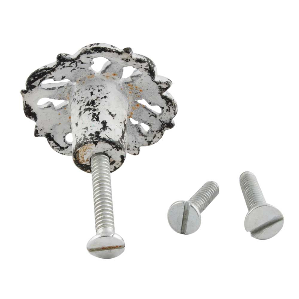 Knott Metall, Hvit - 4cm