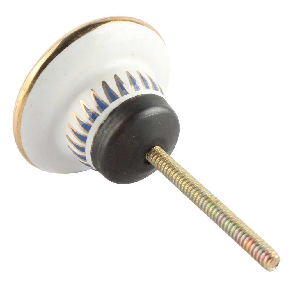 Knott Keramikk, Blå Mønstret - 4,4cm