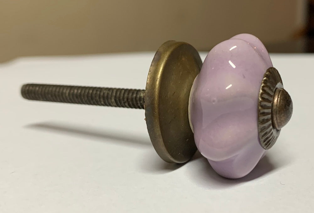 liten lilla keramikk knott porselen antikk rose