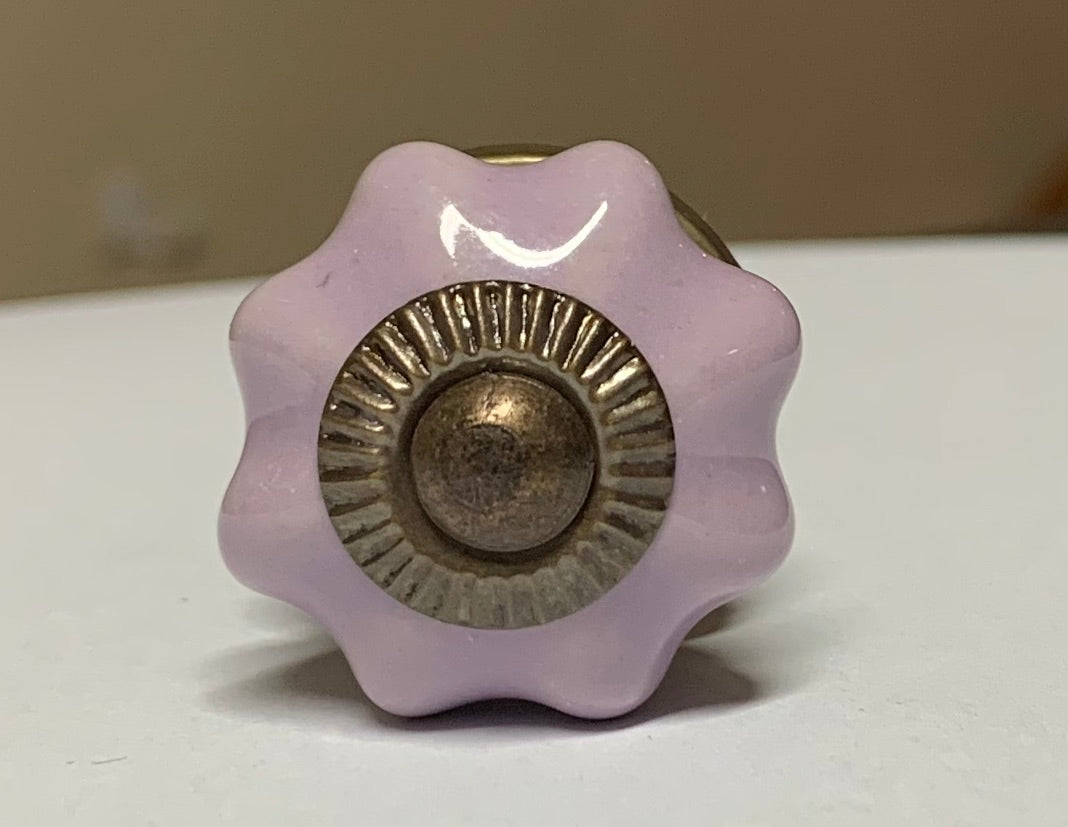 liten lilla keramikk knott porselen antikk rose