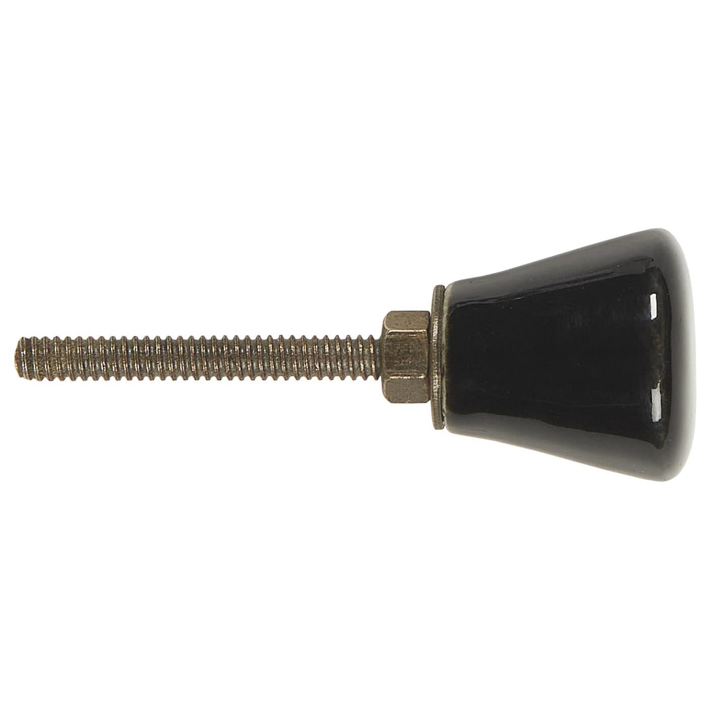 liten sort keramikk knott 0582-24