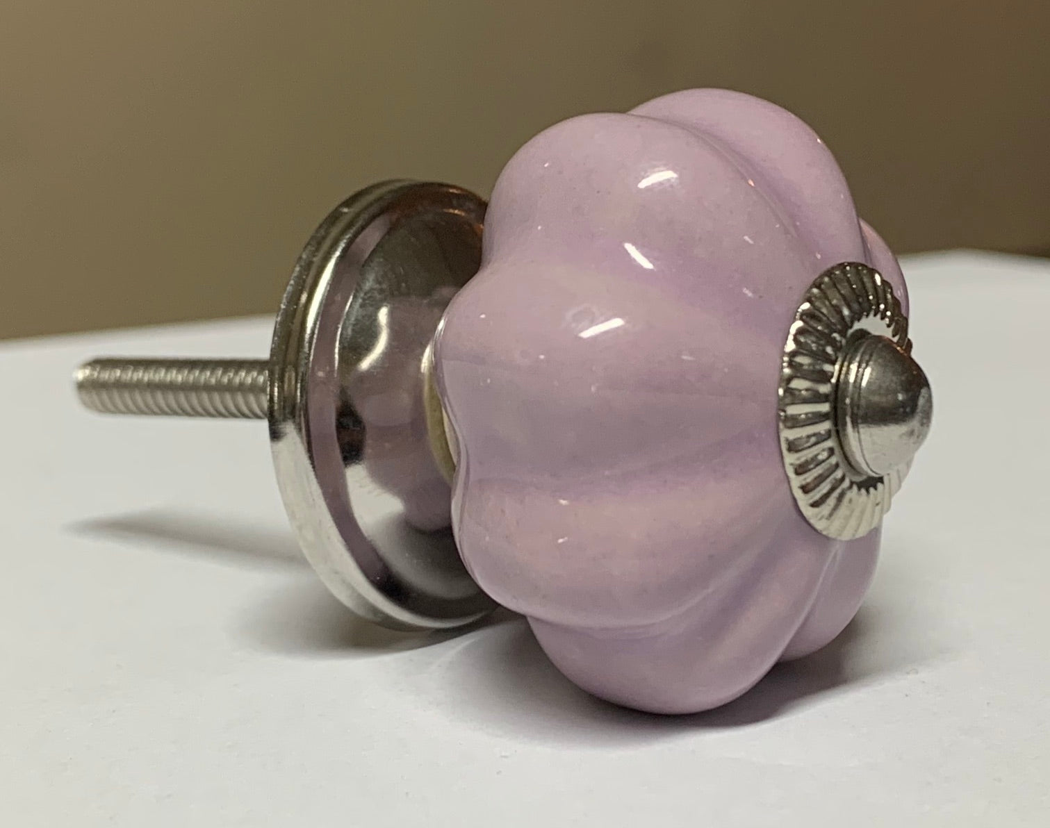 lys lilla rosa knott keramikk porselen