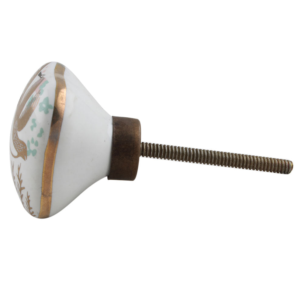 Knott Keramikk, Mønstret Fugl - 4cm