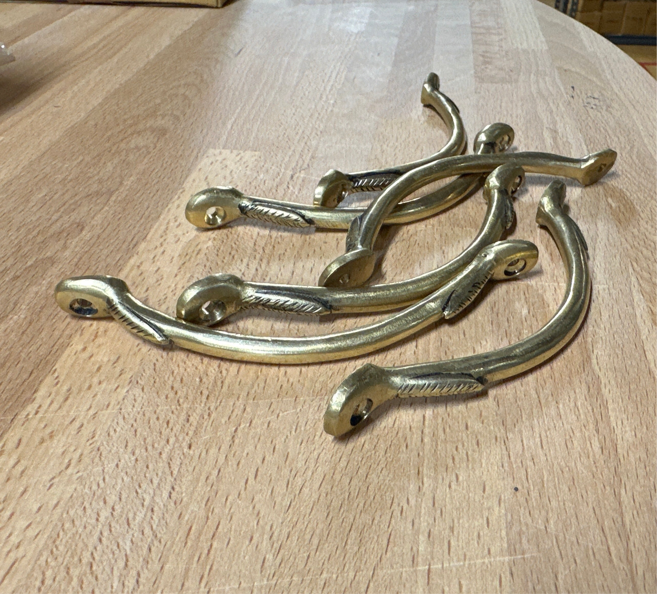 Håndtak, Antikk Messing - 14cm