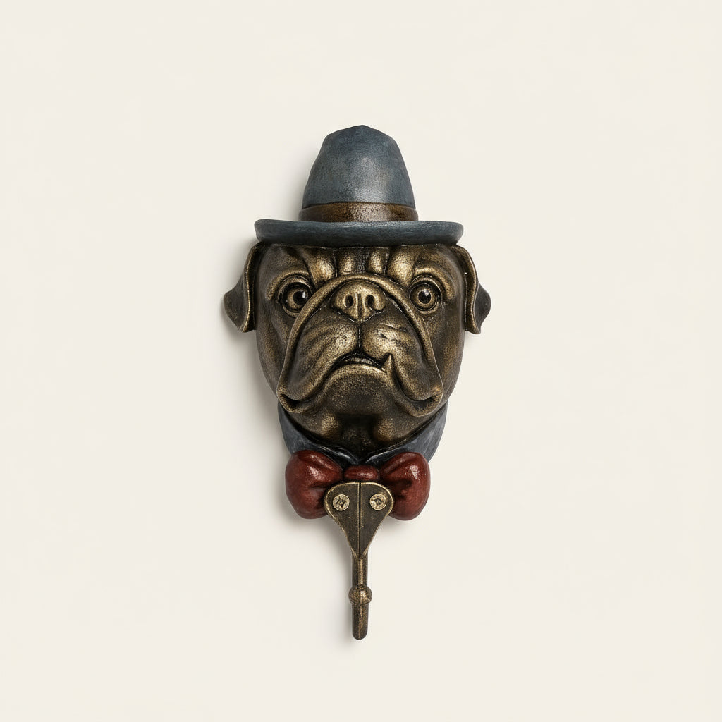 dekorativ knagg hund