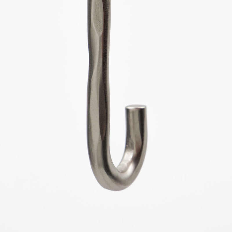Knagg, Børstet sølvfinish - 10cm