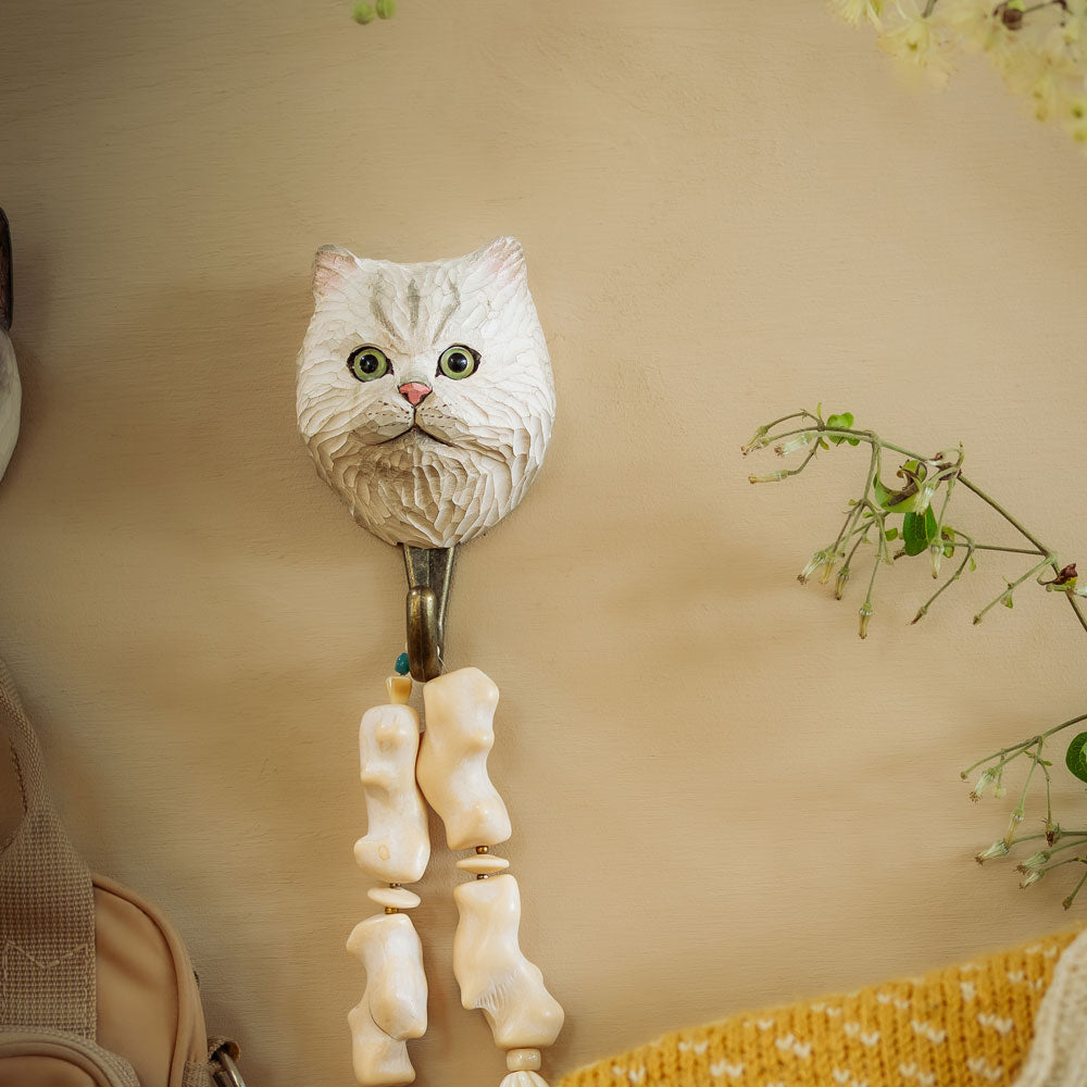 dekorativ knagg fra wildlife garden av en perser katt 