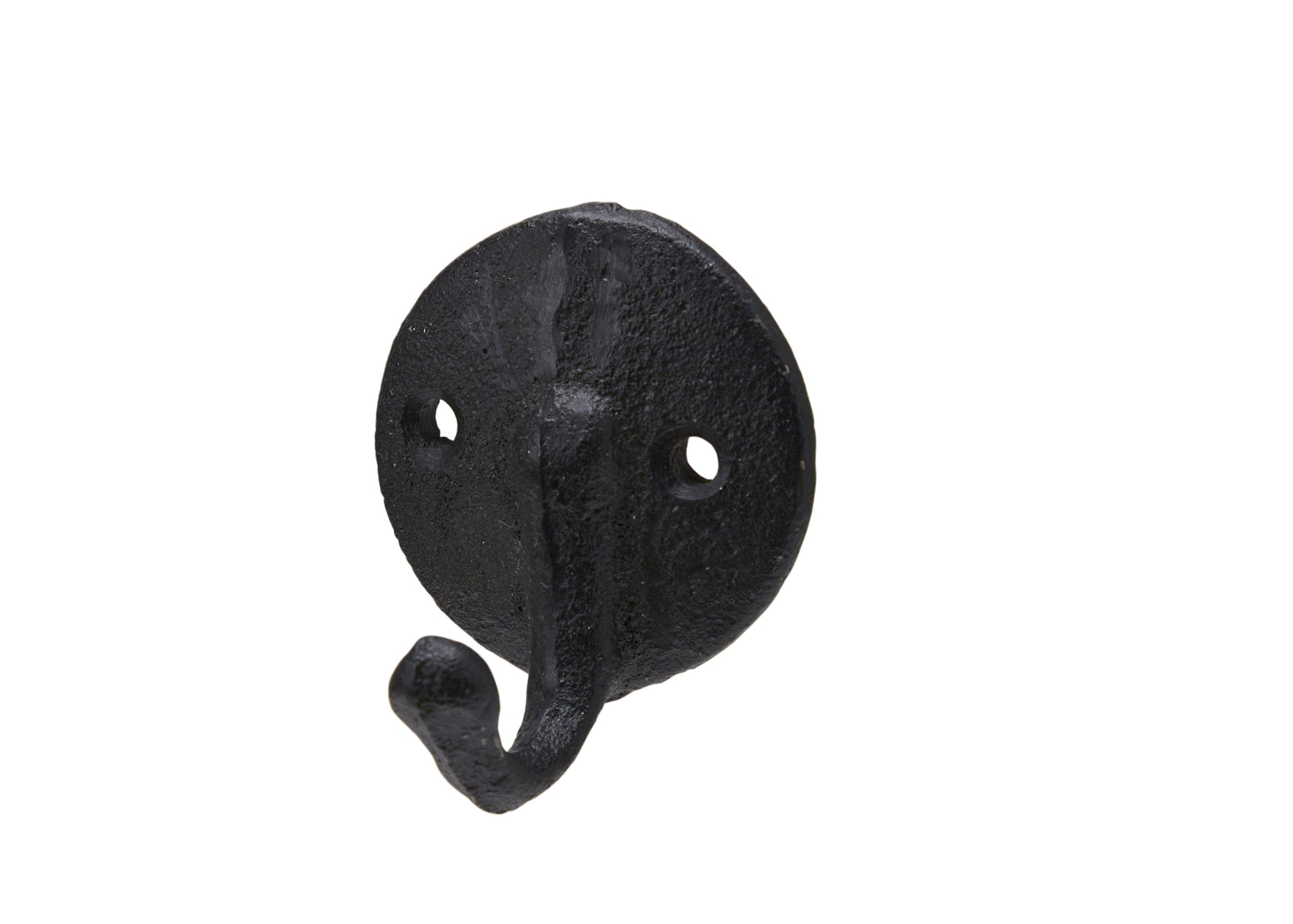 knagg rund svart / sort laget i støpejern