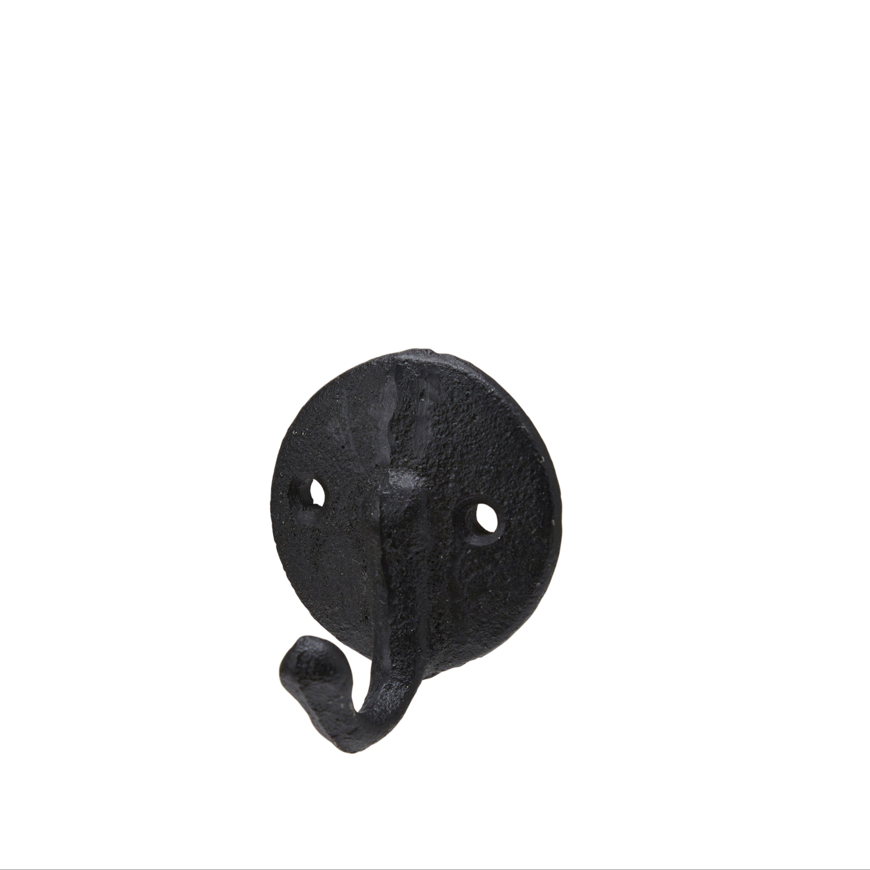 knagg rund svart / sort laget i støpejern