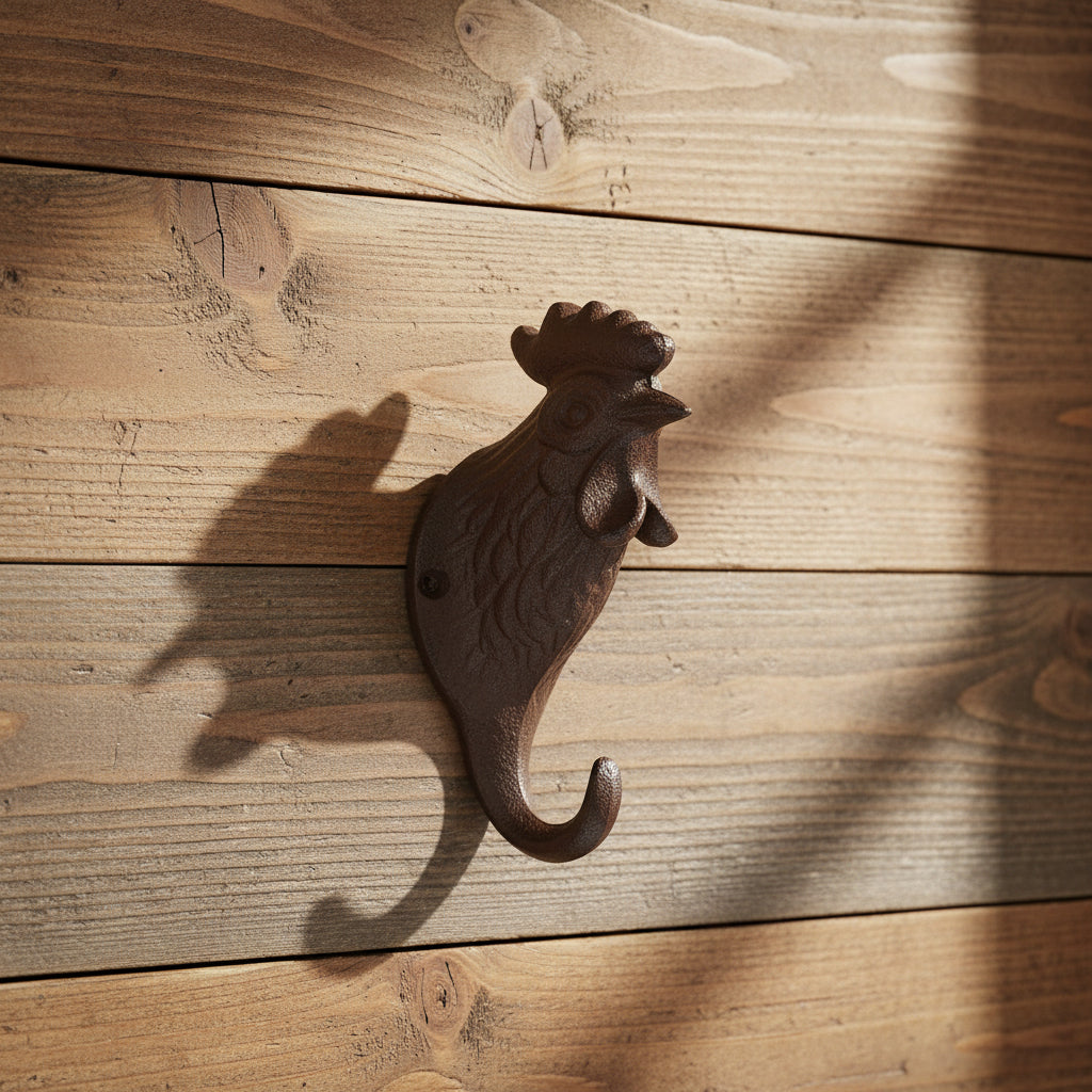 knagg  i form av en hane laget av støpejern 