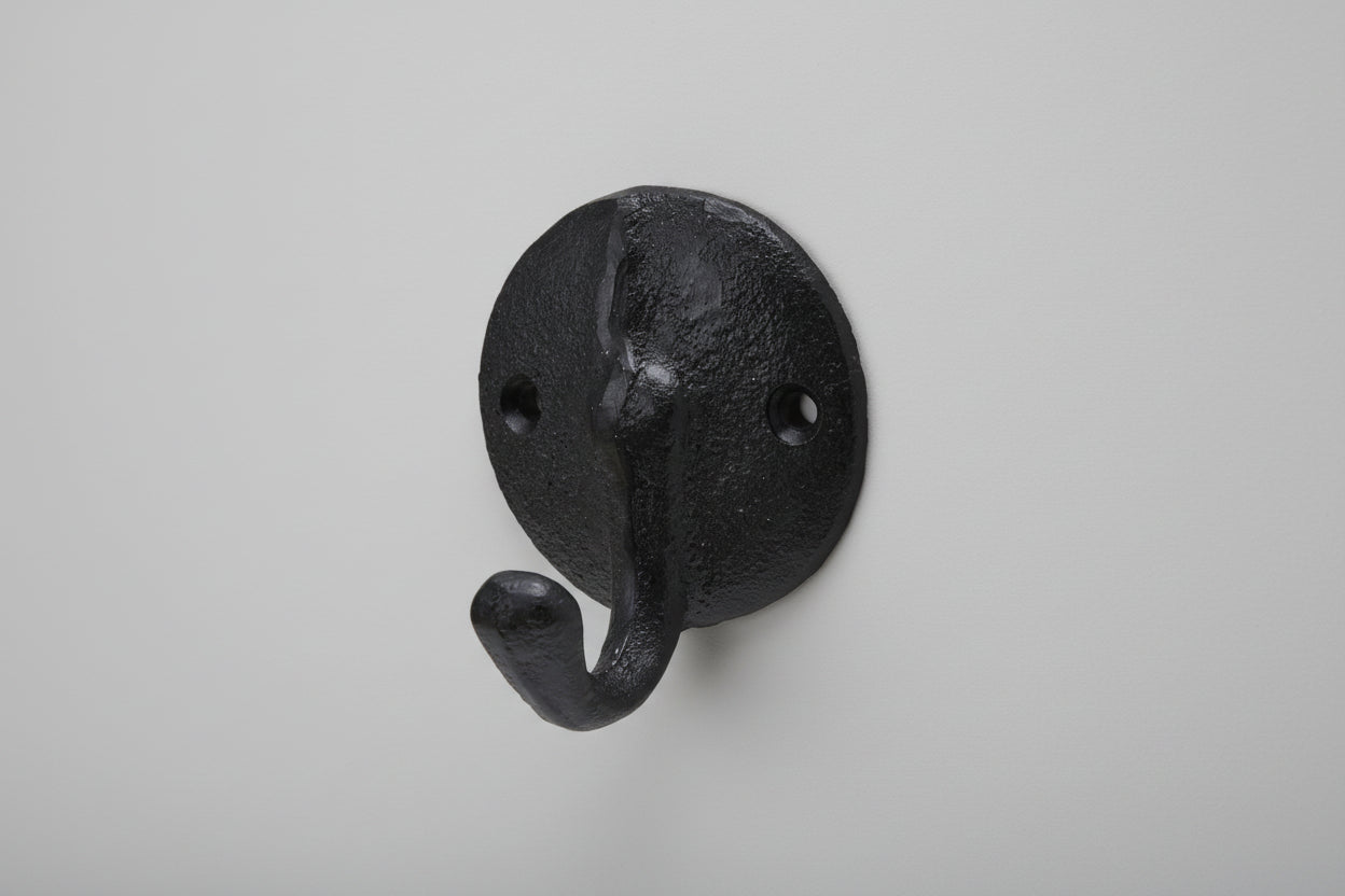 Knagg Rund Svart - 8cm