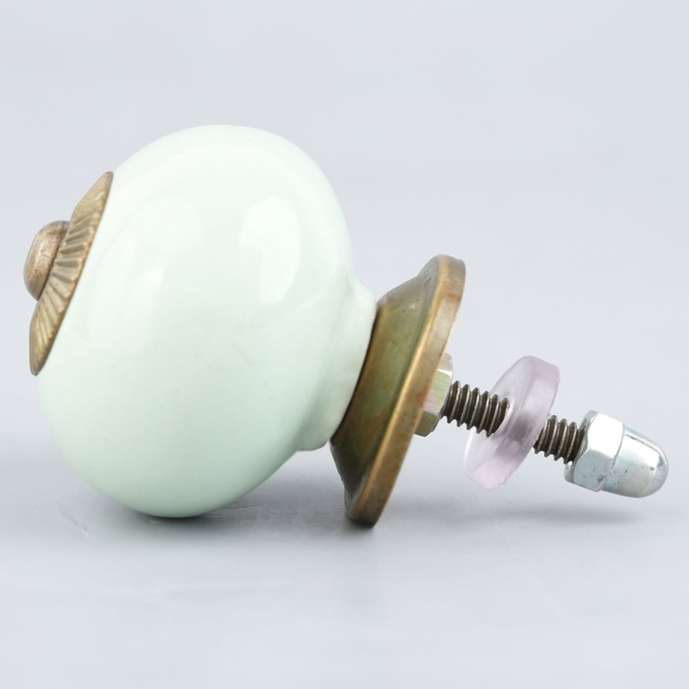 Rund Salviegrønn Knott - Ø3,8cm