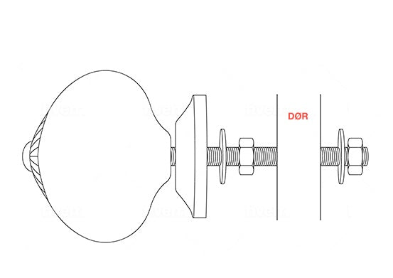 Knott, Mønstret Keramikk - 3,8cm