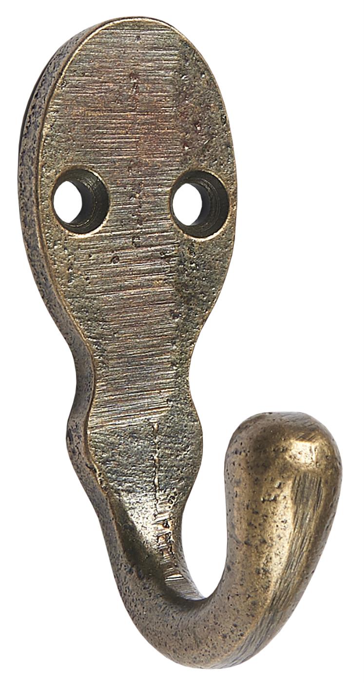 Knagg, Antikk Messing - 6cm