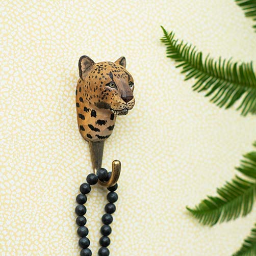 knagg krok leopard dyremotiv wildlife garden nettbutikk