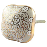 knott grå gull mønstret indisk porselen keramikk nettbutikk knotter skap