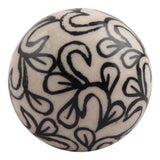 kremfarget knott krem svart mønster keramikk porselen nettbutikk billig